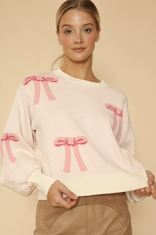 Pink Bow Sweater