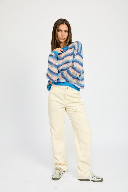 Blue Striped Sweater