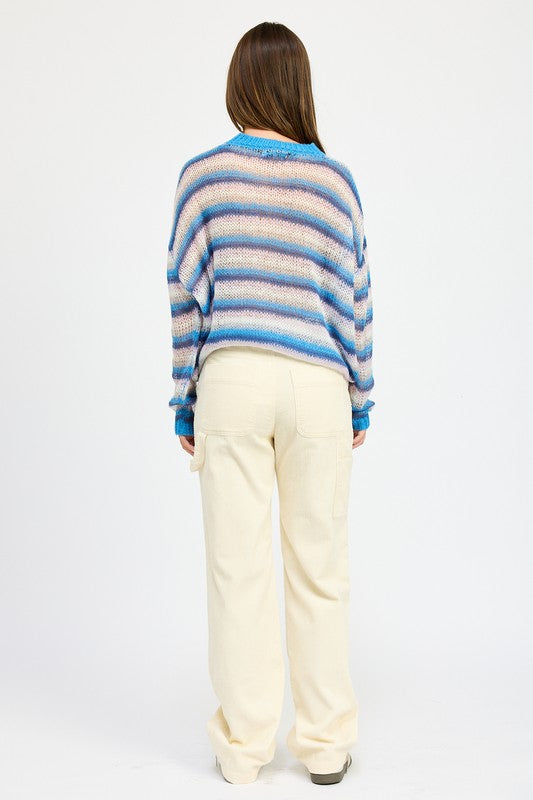 Blue Striped Sweater