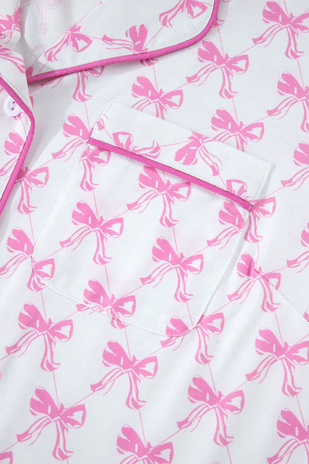 Pink Bowknot Pajama Set