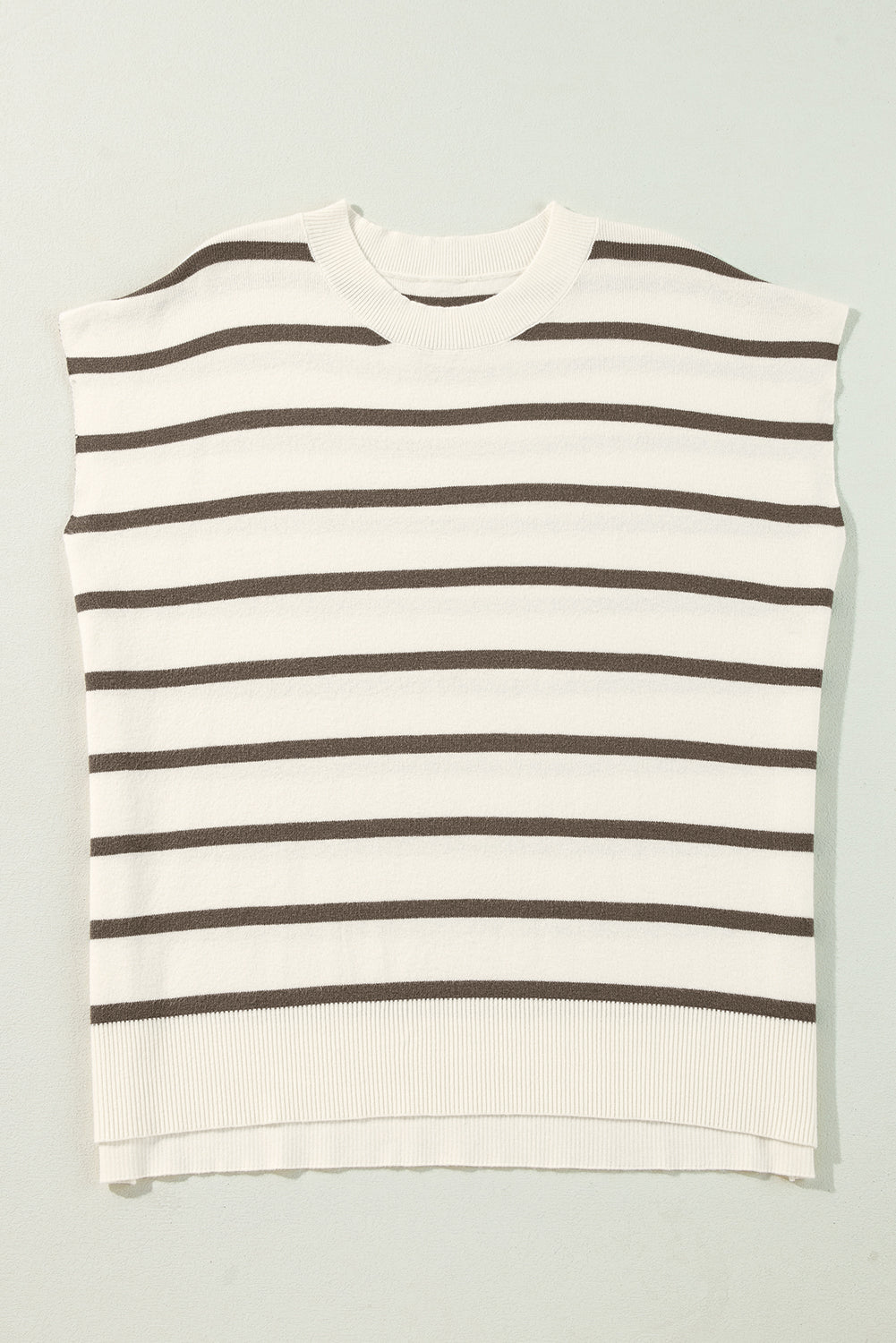 Brown Stripe Knit Top