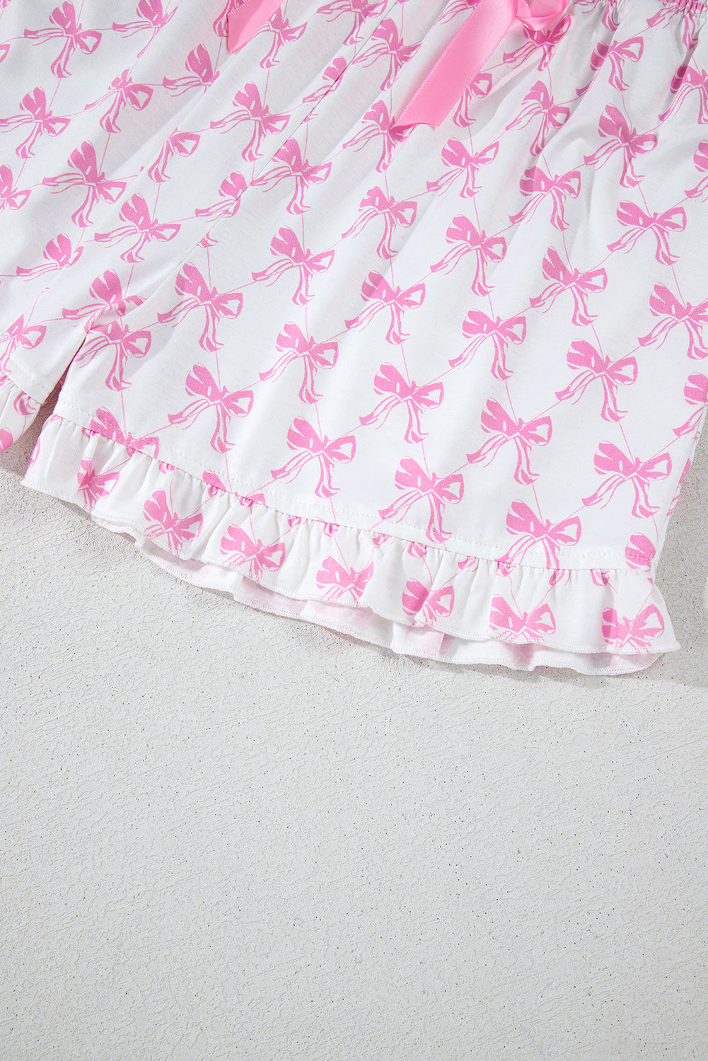 Pink Bowknot Pajama Set