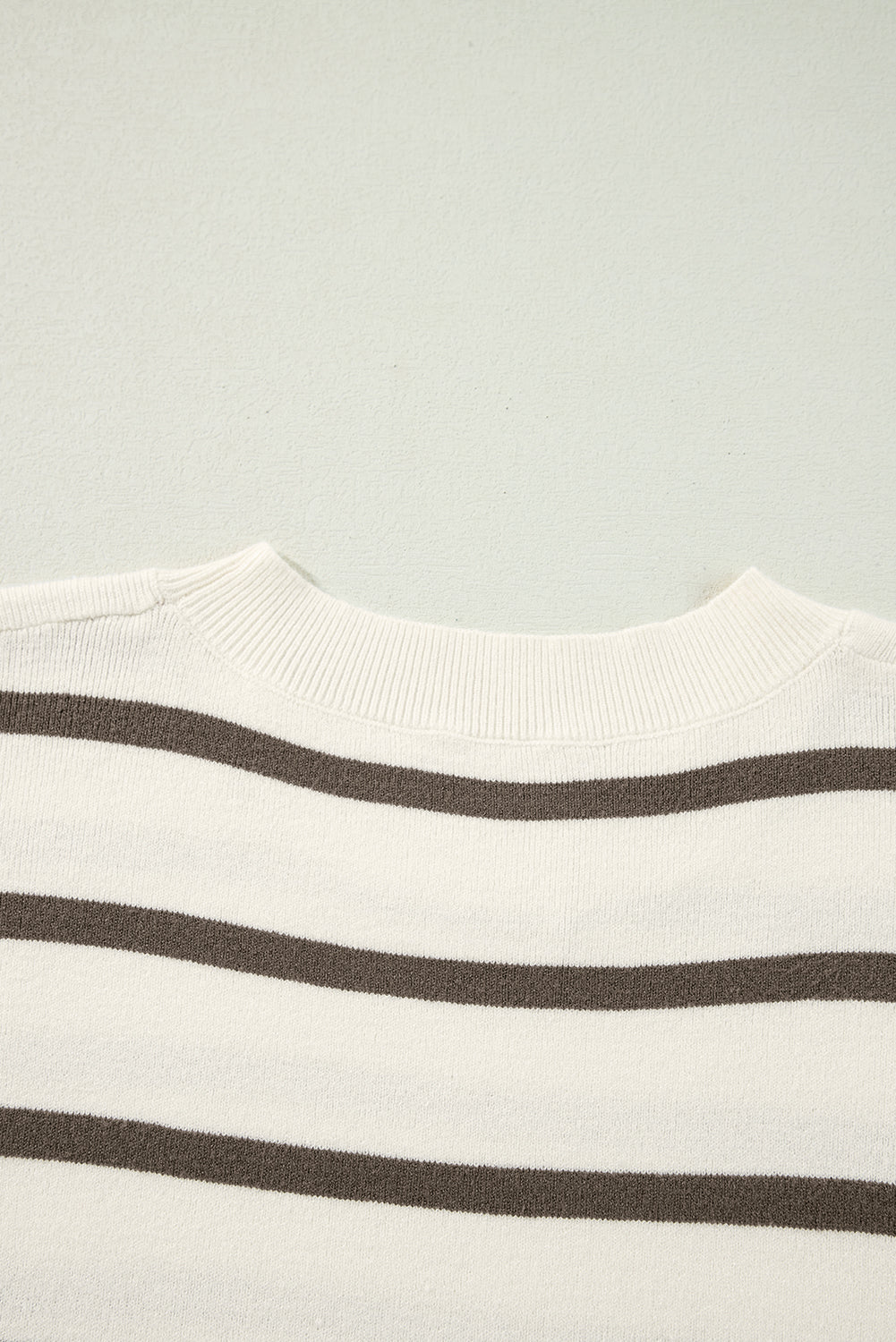 Brown Stripe Knit Top