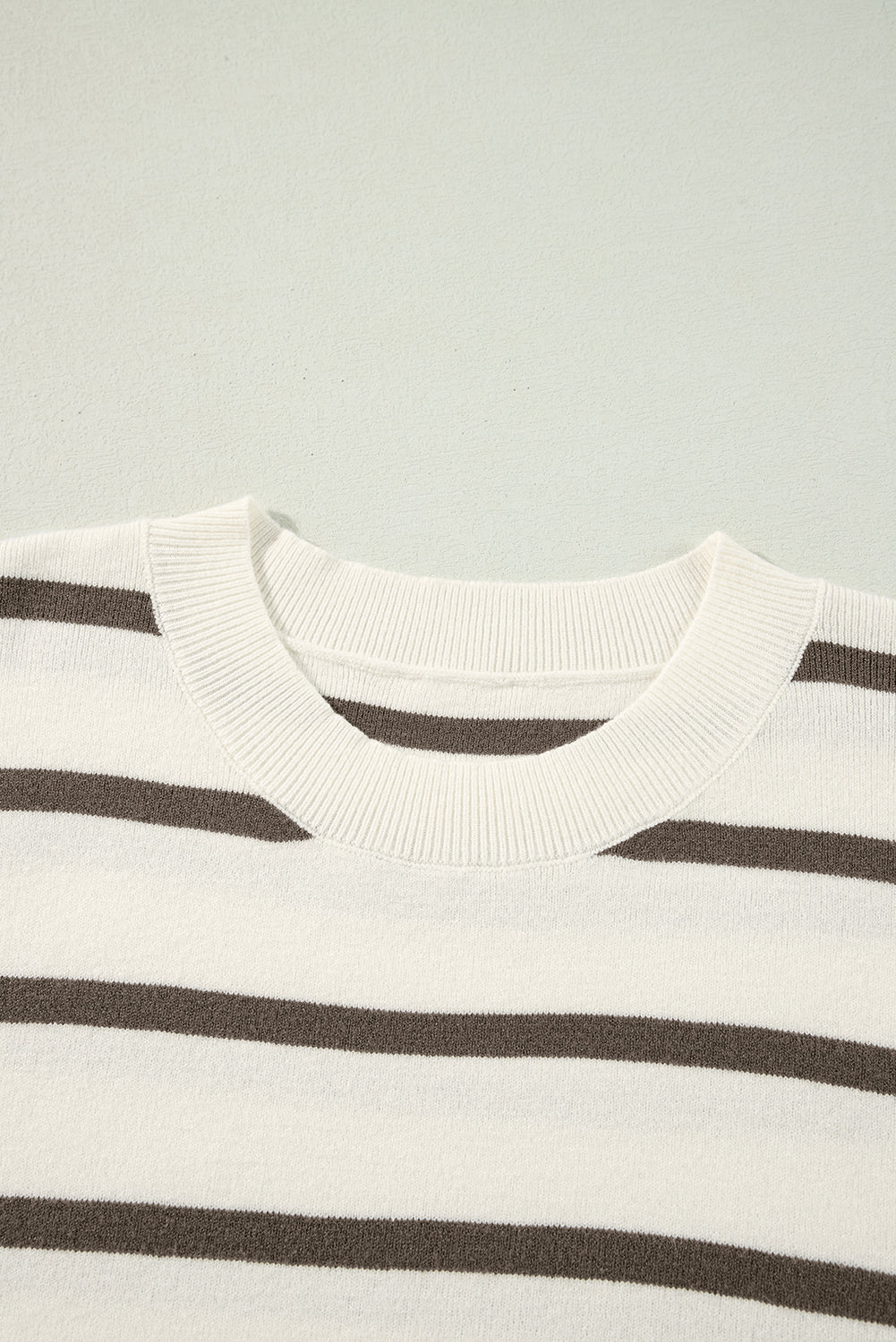 Brown Stripe Knit Top