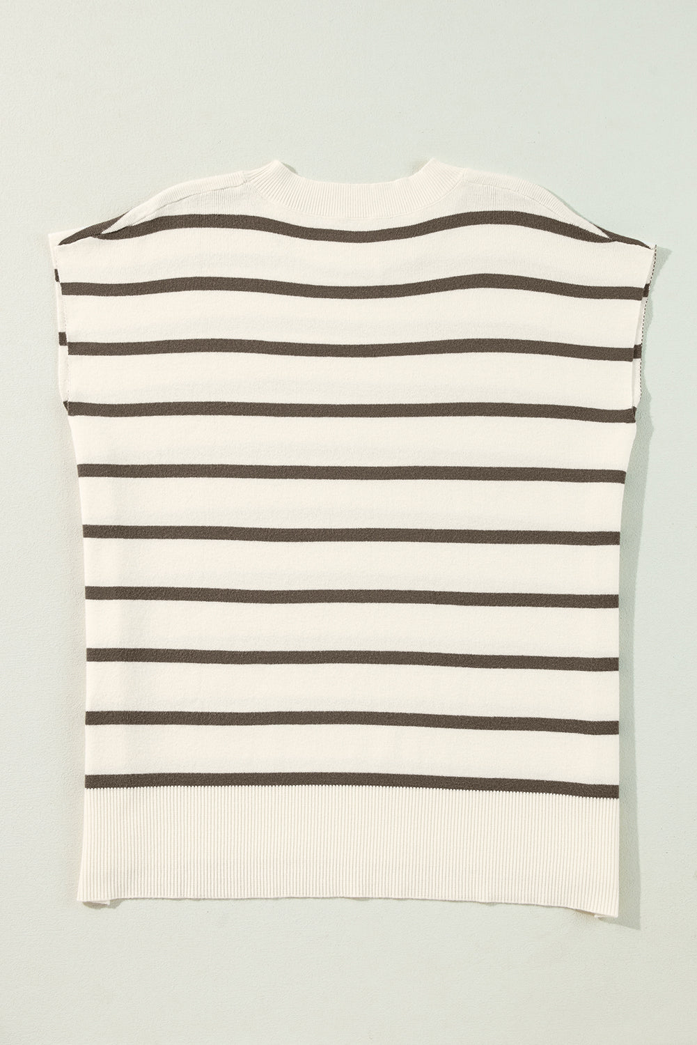 Brown Stripe Knit Top