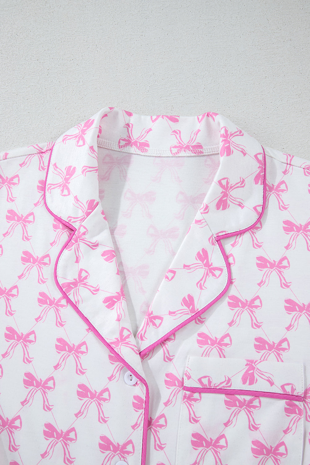 Pink Bowknot Pajama Set