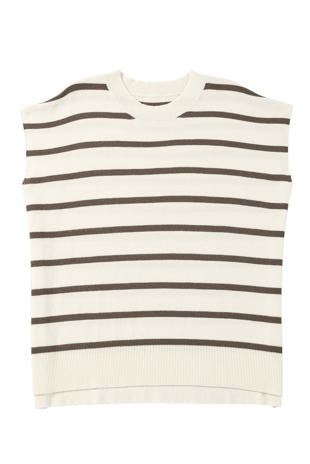 Brown Stripe Knit Top