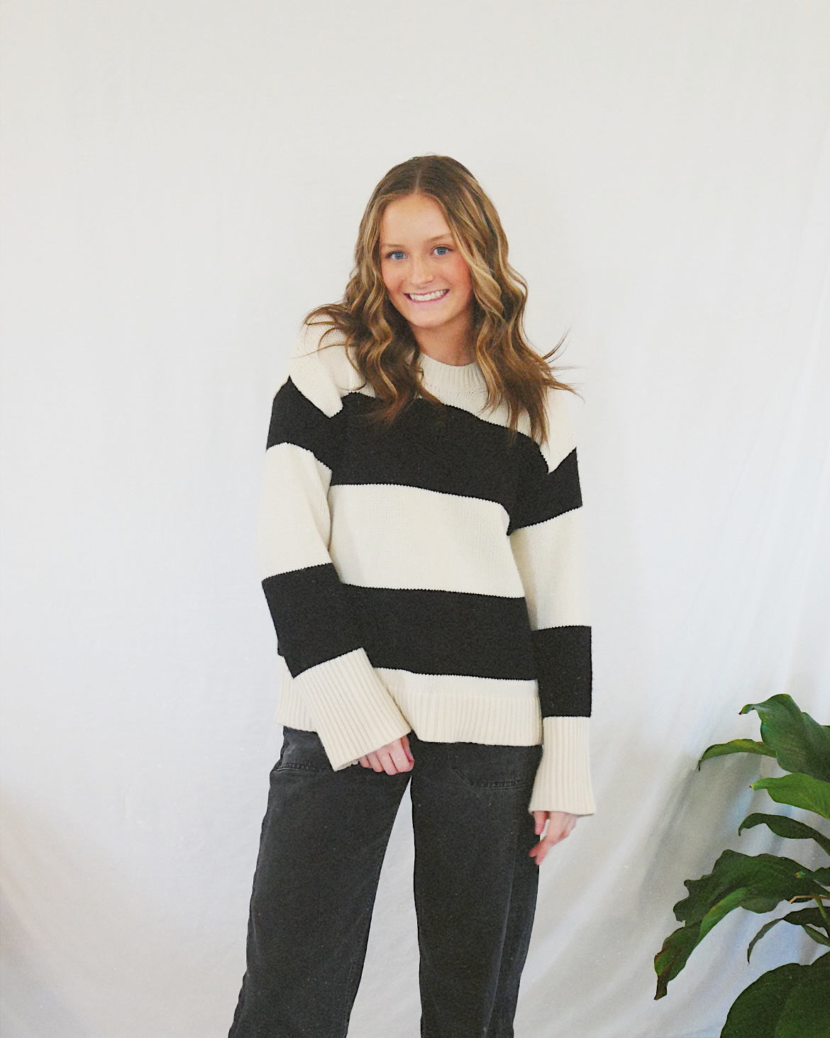 B&W Block Sweater