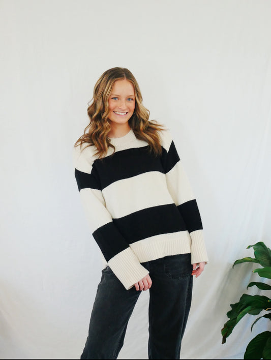 B&W Block Sweater