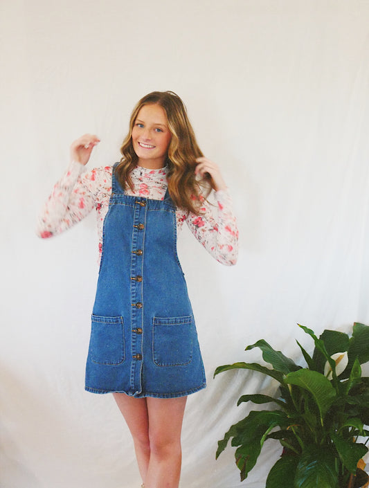 Denim Overall Dress